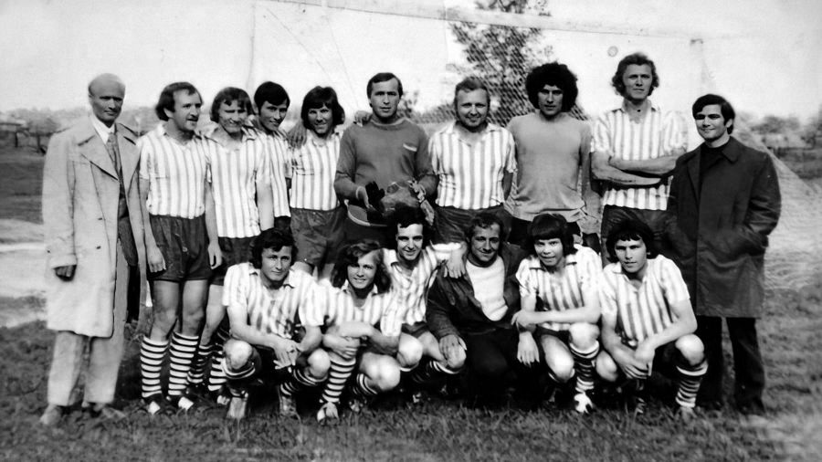 Drużyna Pogoni Lubaczów na wiosnę 1976 r.